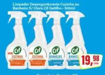 Rede Supermarket Limpador Desengordurante Cozinha ou Banheiro S/ Cloro Cif Gatilho oferta