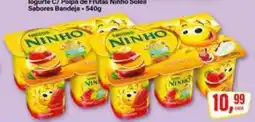 Rede Supermarket Iogurte c/ polpa de frutas ninho soleil sabores bandeja oferta