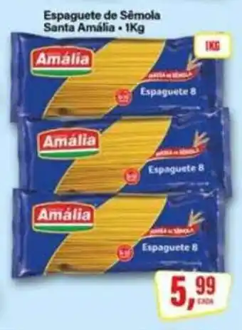 Rede Supermarket Espaguete de Sêmola Santa Amália oferta