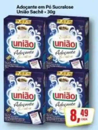 Rede Supermarket Adoçante em Pó Sucralose União Sachê oferta