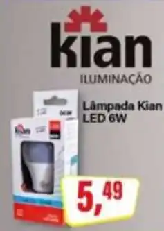 Rede Supermarket Lâmpada Kian Led 6w oferta