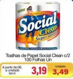 Spani Atacadista Toalhas de Papel Social Clean oferta