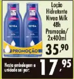 Confiança Supermercados Loção Hidratante Nivea Milk 48h oferta