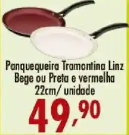 Confiança Supermercados Panqueira Tramontina Linz Bege ou Preta e vermelha oferta