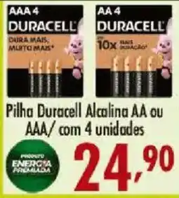 Confiança Supermercados Pilha Duracell Alcalina AA ou AAA oferta