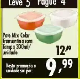 Confiança Supermercados Pote mix color tramontina com tampa 300ml oferta