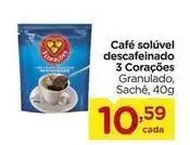 Carrefour 3 corações - café solúvel descafeinado oferta