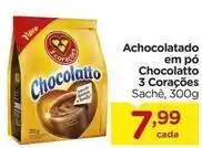Carrefour 3 corações - achocolatado em pó chocolatto oferta