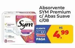 Tonin Superatacado Sym - absorvente premium c/ abas suave c/08 oferta