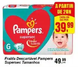 Negreiros Frada Descartável Pampers Supersec Tamanhos oferta