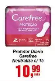 Negreiros Protetor Diário Carefree Neutraliza c/ 15 oferta