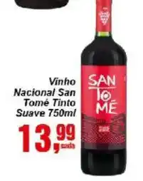 Negreiros Vinho Nacional San Tomé Tinto Suave oferta