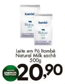 Confiança Supermercados Leite em Pó Itambé Natural Milk sachê oferta