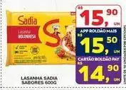 Roldão Sadia - lasanha oferta