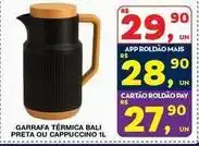 Roldão Bali - garrafa termica preta ou cappucino 1l oferta