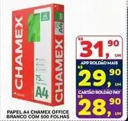 Roldão Chamex - papel a4 office branco com 500 folhas oferta