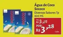 Novo Atacarejo Sococo - água de coco oferta