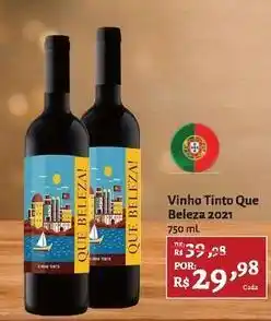 Novo Atacarejo Que beleza 2021 - vinho tinto oferta