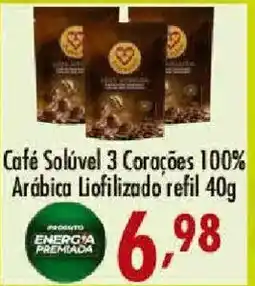 Confiança Supermercados Café Solúvel 3 Corações 100% Arábica Liofilizado oferta