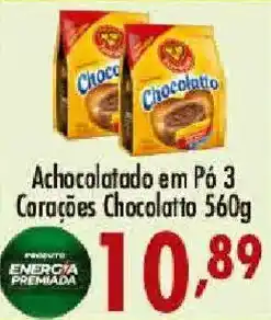 Confiança Supermercados Achocolatado em Pó 3 Corações Chocolatto oferta
