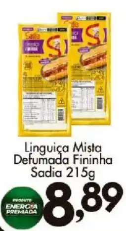 Confiança Supermercados Linguiça Mista Defumada Fininha Sadia oferta
