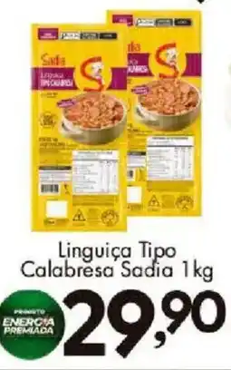 Confiança Supermercados Linguica Tipo Calabresa Sadia oferta