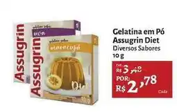 Novo Atacarejo Assugrin - gelatina em pó diet oferta