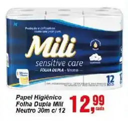 Negreiros Papel Higiênico Folha Dupla Mili Neutro oferta