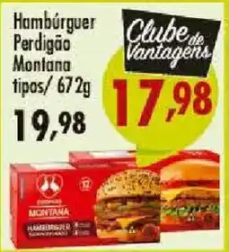 Confiança Supermercados Hambúrguer Perdigão Montana oferta