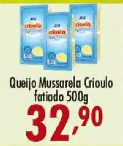 Confiança Supermercados Queijo Mussarela Crioulo fatiado oferta