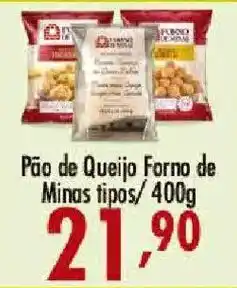 Confiança Supermercados Pão de Queijo Forno de Minas tipos oferta