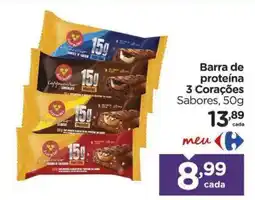 Carrefour Bairro Barra de proteína 3 Corações oferta