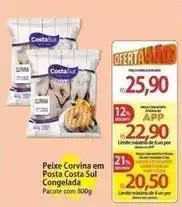 Costa sul - peixe corvina em posta congelada