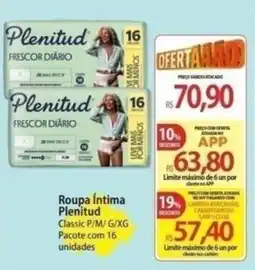 Atacadão Roupa íntima Plenitud Classic oferta