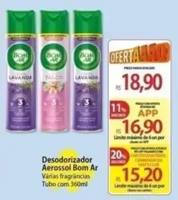 Atacadão Desodorizador Aerossol Bom Ar Várias fragrâncias oferta
