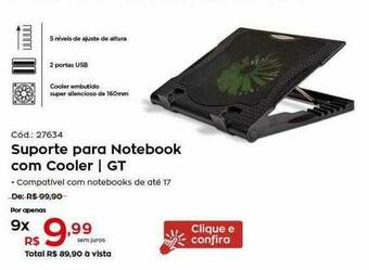 Ibyte Suporte Para Notebook Com Cooler Gt oferta