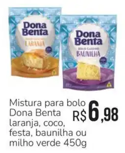 Hiperideal Supermercados Mistura para bolo dona benta laranja, coco, festa, baunilha ou milho verde oferta