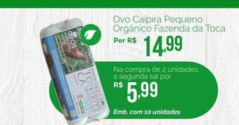 Ovo Caipira Pequeno Orgânico Fazenda Da Toca