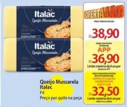 Atacadão Queijo Mussarela Italac oferta