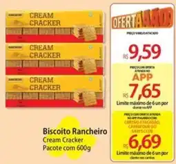 Atacadão Biscoito rancheiro cream cracker oferta