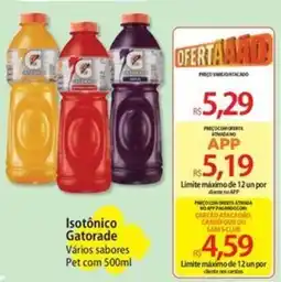 Atacadão Isotônico gatorade vários sabores oferta