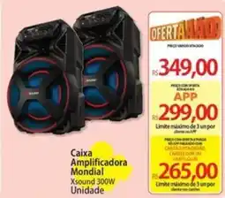 Atacadão Caixa Amplificadora Mondial Xsound 300W oferta