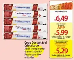 Atacadão Copo descartável cristalcopo oferta