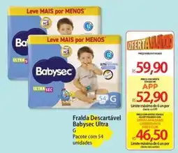 Atacadão Fralda descartável babysec ultra oferta