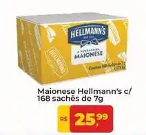 Tonin Superatacado Hellmann's - maionese c/ 168 sachês de 7g oferta