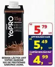 Roldão Danone - bebida láctea uht yopro oferta