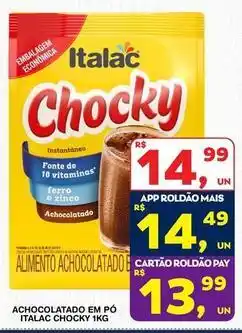 Roldão Italac - achocolatado em po chocky oferta