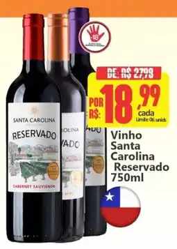 Big Supermercados Vinho Santa Carolina Reservado oferta