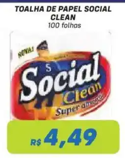 Prezunic toalha de papel social clean oferta