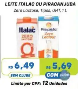 Prezunic Leite italac ou piracanjuba oferta